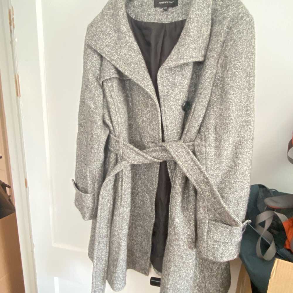 Jones New York Plus Size Gray Wool Coat – 20W
